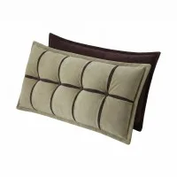 Giselle Bedding Double Headboard Pillow with Storage Wedge Reading Backrest Chenille Cushion with Adjustable Filling
