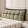 Giselle Bedding Headboard Pillow with Double-Layer Storage, Adjustable Filling and Chenille Reading Backrest Cushion