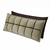 Giselle Bedding Headboard Pillow with Double-Layer Storage, Adjustable Filling and Chenille Reading Backrest Cushion