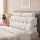 Giselle Bedding Queen Headboard Pillow with Shredded Foam Corduroy Cover and Side Pockets