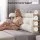 Giselle Bedding Queen Headboard Pillow with Shredded Foam Corduroy Cover and Side Pockets
