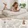 Giselle Bedding Queen Headboard Pillow with Shredded Foam Corduroy Cover and Side Pockets