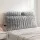 Giselle Bedding Wedge Pillow Headboard Double with Faux Rabbit Fur Cover and Dual Storage Pockets