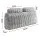 Giselle Bedding Wedge Pillow Headboard Double with Faux Rabbit Fur Cover and Dual Storage Pockets