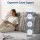 Giselle Bedding Wedge Pillow Headboard Double with Faux Rabbit Fur Cover and Dual Storage Pockets