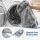 Giselle Bedding King Single Wedge Pillow Headboard with Washable Faux Rabbit Fur Cover Dual Pockets and Neck Roll