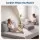 Giselle Bedding King Single Wedge Pillow Headboard with Washable Faux Rabbit Fur Cover Dual Pockets and Neck Roll