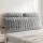 Giselle Bedding Wedge Pillow Headboard Queen with Faux Rabbit Fur Cover and Dual Storage Pockets
