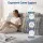 Giselle Bedding Wedge Pillow Headboard Queen with Faux Rabbit Fur Cover and Dual Storage Pockets