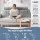 Giselle Bedding Wedge Pillow Headboard Queen with Faux Rabbit Fur Cover and Dual Storage Pockets
