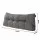 Giselle Bedding Double Headboard Pillow Backrest Cushion with Side Pockets and Shredded Foam Core Corduroy Cover