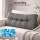 Giselle Bedding Double Headboard Pillow Backrest Cushion with Side Pockets and Shredded Foam Core Corduroy Cover