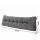 Giselle Bedding King Headboard Pillow Backrest Cushion with Shredded Foam Corduroy Cover and Side Pockets