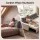 Giselle Bedding King Headboard Pillow Backrest Cushion with Shredded Foam Corduroy Cover and Side Pockets