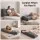 Giselle Bedding Headboard Pillow Queen Shredded Foam Backrest Cushion with Corduroy Cover and Side Pockets