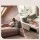Giselle Bedding Headboard Pillow Queen Shredded Foam Backrest Cushion with Corduroy Cover and Side Pockets