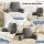 Giselle Bedding Grey Reading Pillow with Ergonomic Armrests – 49x49x15cm, Overstuffed Faux Suede Lumbar Support Cushion