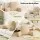 Giselle Bedding Oatmeal Reading Pillow with Armrests – Faux Suede, 1.5kg Hollowfibre, 49x49x15cm, Perfect for Dorm