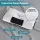 Giselle Bedding Ergonomic Contour Pillow - 48x73cm, Adjustable Neck Support, High-Density Filling, Blue & White Cover