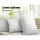 Giselle Bedding Duck Feather and Down Pillow Twin Pack 1kg Filling 100% Cotton Hypoallergenic 73x48cm White