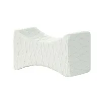 Giselle Bedding Memory Foam Knee Pillow - Ergonomic Contoured Design, 40D Density, Rayon Cover, 32x18x20cm, Pain Relief