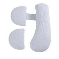 Giselle Bedding Cooling Pregnancy Pillow Adjustable Maternity Body Pillow 37x87 cm Support Back Belly Hips Blue