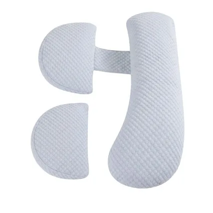 Giselle Bedding Cooling Pregnancy Pillow Adjustable Maternity Body Pillow 37x87 cm Support Back Belly Hips Blue
