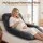 Giselle Bedding G‑Shape Pregnancy Pillow 131x70 cm Full Body Maternity Support Dark Grey (Removable Cover)