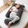 Giselle Bedding G‑Shape Pregnancy Pillow 131x70 cm Full Body Maternity Support Dark Grey (Removable Cover)
