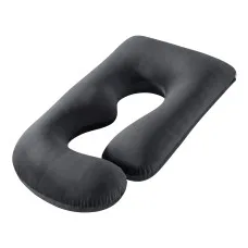 Giselle Bedding G‑Shape Pregnancy Pillow 131x70 cm Full Body Maternity Support Dark Grey (Removable Cover)