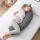 Giselle Bedding L-Shaped Pregnancy Pillow 63 x 115 cm Cotton Jersey Cover Grey for Side Sleeping Support