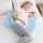 Giselle Bedding Adjustable Memory Foam Pregnancy Pillow 3-Piece with Concave Curve Design Blue