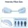 Giselle Bedding Adjustable Memory Foam Pregnancy Pillow 3-Piece with Concave Curve Design Blue