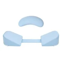 Giselle Bedding Adjustable Memory Foam Pregnancy Pillow 3-Piece with Concave Curve Design Blue