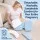 Giselle Bedding Adjustable Memory Foam Pregnancy Pillow 3-Piece with Concave Curve Design Blue