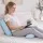 Giselle Bedding Adjustable Memory Foam Pregnancy Pillow 3-Piece with Concave Curve Design Blue