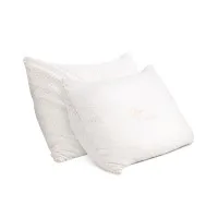 Giselle Bedding Memory Foam Pillows Twin Pack - Eco Bamboo Cover, Gel-Infused, Hypoallergenic, 73x48cm, Neck Support