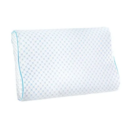 Giselle Bedding Memory Foam Contour Pillow with Cool Gel | 60x40cm | Ice Silk Cover | Relieve Neck & Shoulder Tension