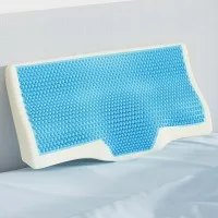 Giselle Bedding Memory Foam Contour Pillow with Cool Gel & Bamboo Cover - 60x34cm, Neck Support for All Sleepers