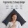 Giselle Bedding V Shape Pillow Boomerang Nursing Body Cushion in Grey - Ergonomic Support, Machine Washable, 58x35x18cm