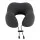 Giselle Bedding Travel Neck Pillow U Shape Slow Rebound Memory Foam Ergonomic Support Black Adjustable Strap