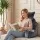 Giselle Bedding Reading Pillow Grey with Detachable Neck Roll Armrests Side Pockets 100x27x60 cm Support