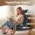 Giselle Bedding Reading Pillow Grey with Detachable Neck Roll Armrests Side Pockets 100x27x60 cm Support