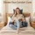 Giselle Bedding Reading Pillow Grey with Detachable Neck Roll Armrests Side Pockets 100x27x60 cm Support