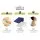Giselle Bedding Wedge Pillow - 3-in-1 Support, Cool Gel Memory Foam, Waterproof Cover, 62x64x30cm, White & Blue