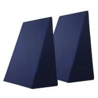 Giselle Bedding Twin Pack Wedge Pillow - Blue, Memory Foam, Waterproof Cover, 62x64x30cm, Back & Leg Support