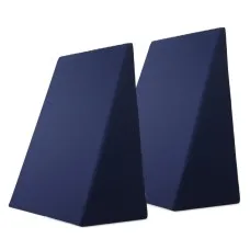 Giselle Bedding Twin Pack Wedge Pillow - Blue, Memory Foam, Waterproof Cover, 62x64x30cm, Back & Leg Support