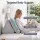 Giselle Bedding Back Support Reading Pillow 75 x 58 x 51cm Grey Velvet for Bed Gaming Nursing