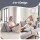 Giselle Bedding Back Support Reading Pillow 75 x 58 x 51cm Grey Velvet for Bed Gaming Nursing