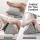 Giselle Bedding Back Support Reading Pillow 75 x 58 x 51cm Grey Velvet for Bed Gaming Nursing